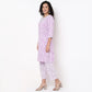 Printed Knee Length Yoke Straight Table Kurta