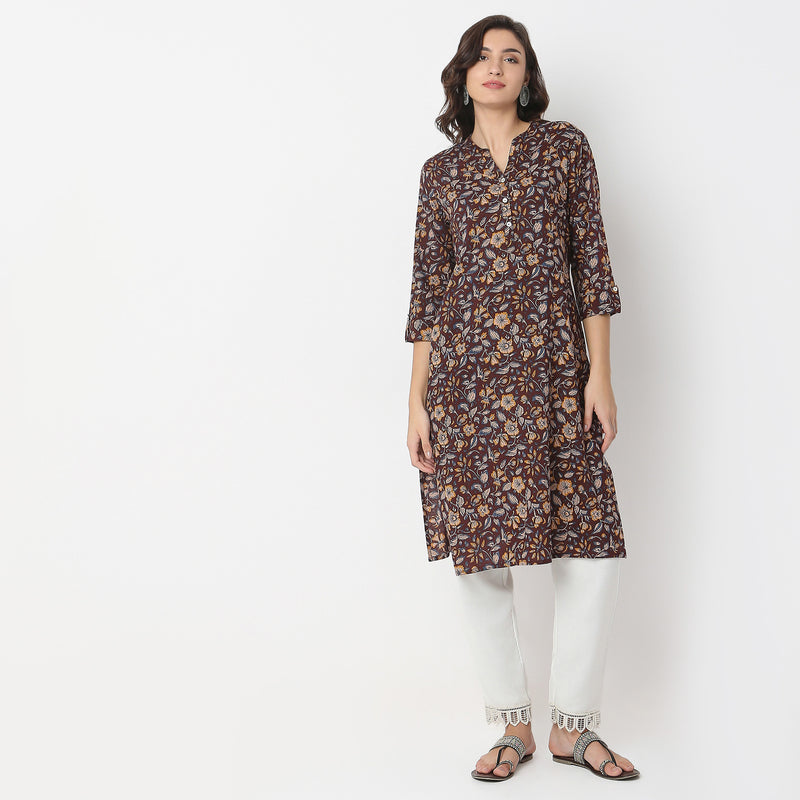 Regular Fit Printed Kurta