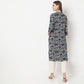 Printed Band Neck Kurta