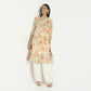 Straight Fit Printed Band Neck Calf Length Kurta