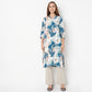 Straight Fit Printed V-Neck Kurta