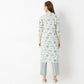 Regular Fit Printed V-Neck Kurta