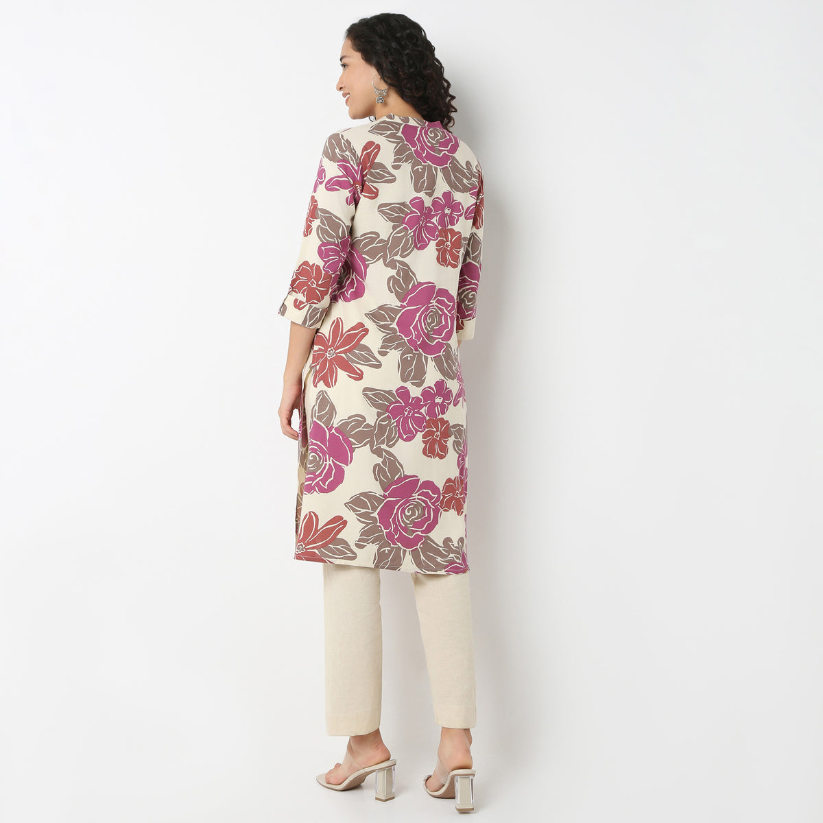 Half Placket Kurta-Rayon