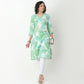 Rayon Printed Kurta with V-Neck