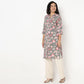 Full Placket Printed Long Kurta