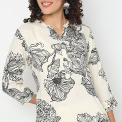 Half Placket Rayon Kurta