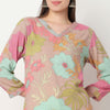 V-Neck Printed Long Kurta