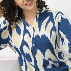 Half Placket Kurta-Rayon