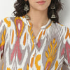 Printed Rayon Kurta, Knee Length