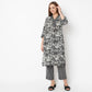 Straight Fit Printed V-Neck Kurta