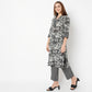 Straight Fit Printed V-Neck Kurta