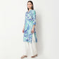 Printed Half Placket Kurta