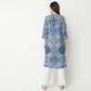 Printed Half Placket Kurta