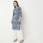 Printed Half Placket Kurta