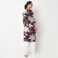 Printed Half Placket Long Kurta