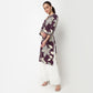 Printed Half Placket Long Kurta