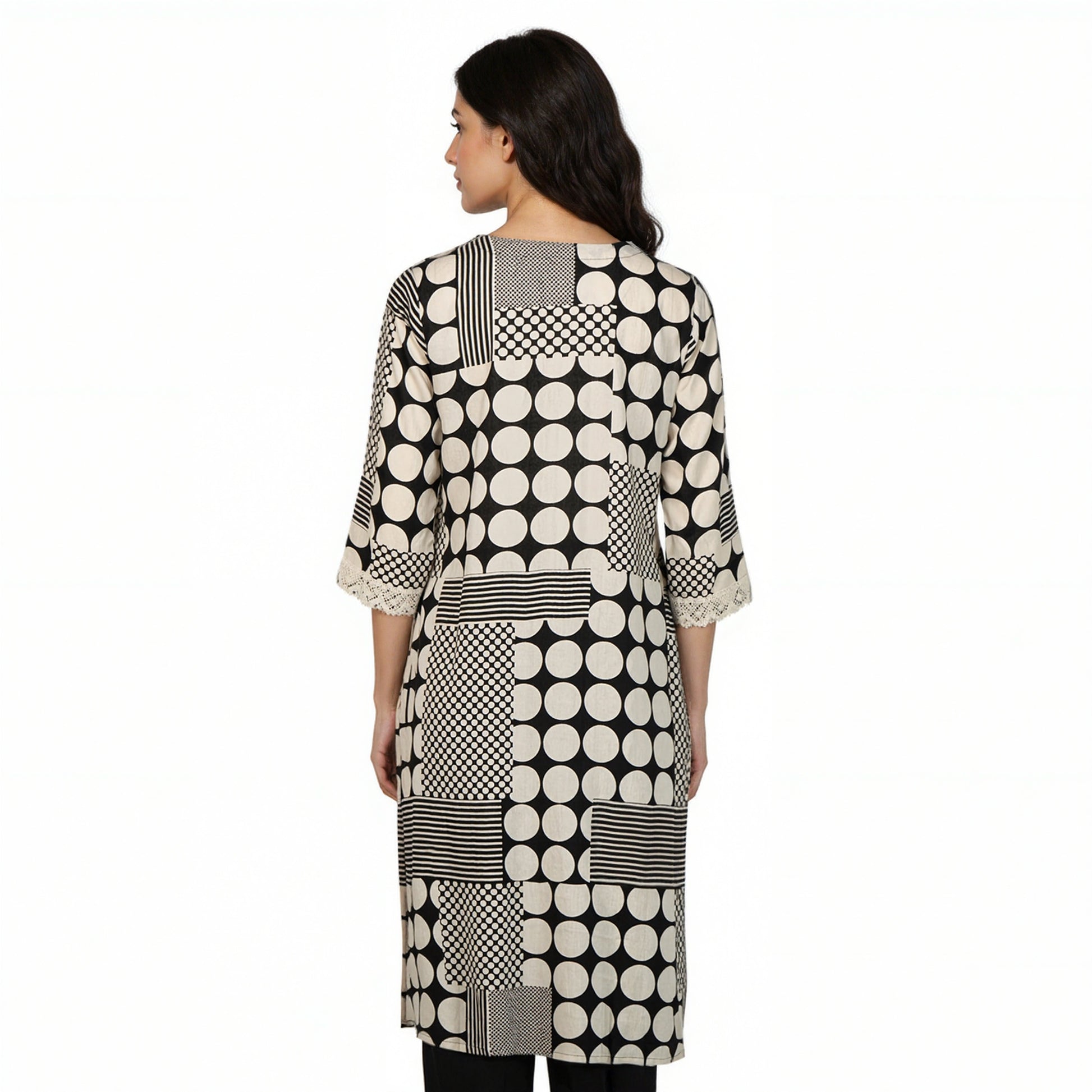 V-Neck Printed Kurta
