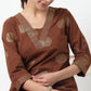 V-Neck Printed Long Kurta