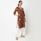 V-Neck Printed Long Kurta