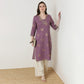 Buy Women Straight Fit Printed Three-Fourth Sleeve Kurta  - Style Union