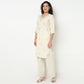 Buy Women Straight Fit Printed Three-Fourth Sleeve Kurta  - Style Union