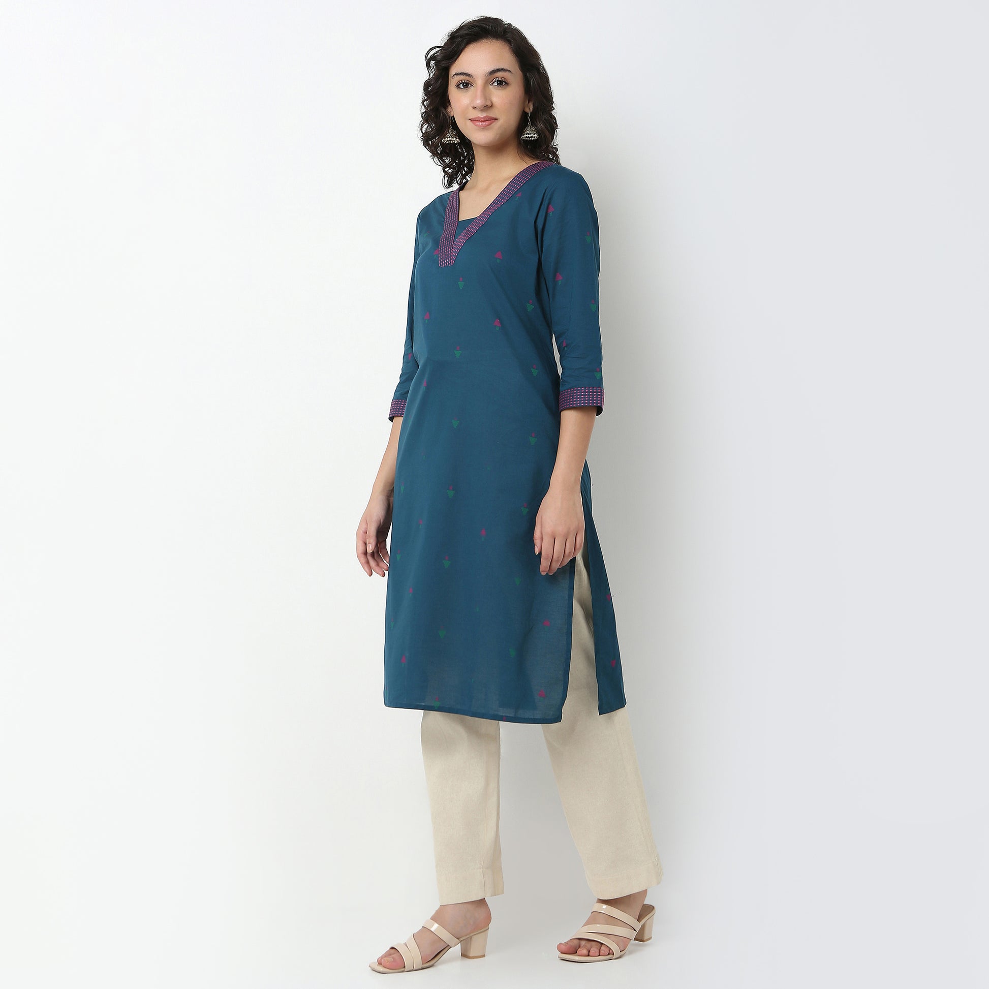 Embroidered Cotton Fabric Kurta