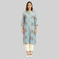 Printed Full Placket Long Kurta