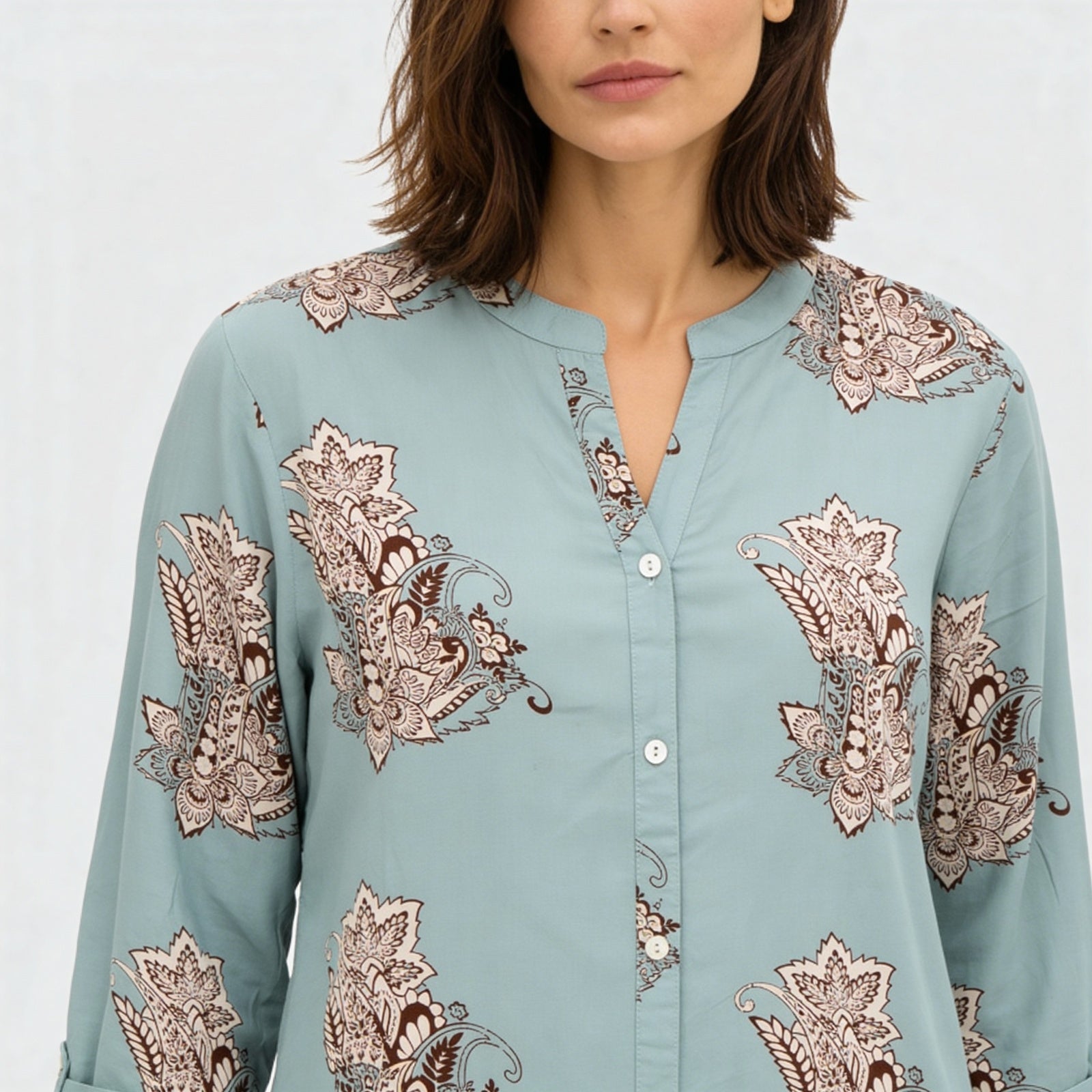 Printed Full Placket Long Kurta