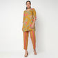 Floral Print Mid Length Cord Kurta