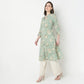 Full Placket Printed Long Kurta