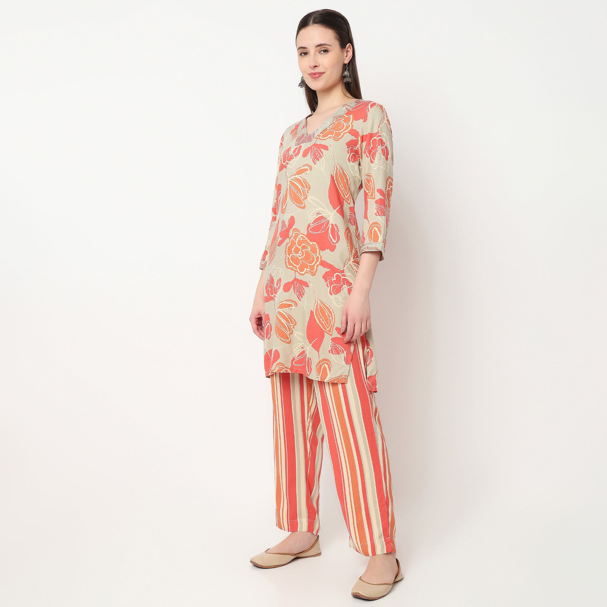 Embroidery Printed Kurta