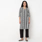 V-Neck With Gusset Printed Long Kurta