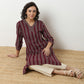 V-Neck With Gusset Printed Kurta
