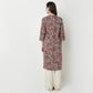 V-Neck Notch Collar Printed Kurta