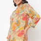 V-Neck Printed Couching Short Kurta