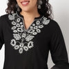 Embroidered V Neck Short Kurti