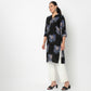 Printed Half Placket Long Kurta