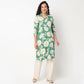 V Neck Floral Long Kurta