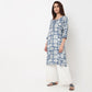 Printed Slit Long Kurta