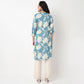 V Neck Floral Long Kurta