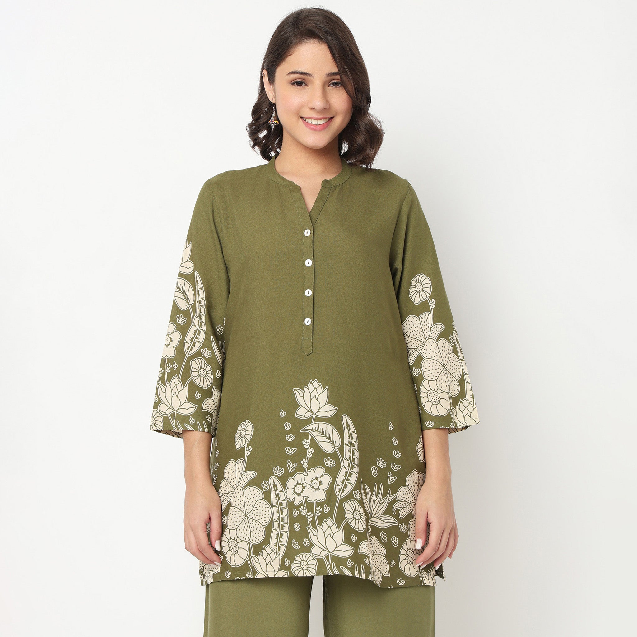 Half Placket Short Kurta