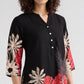 Printed Half Placket Short Kurta