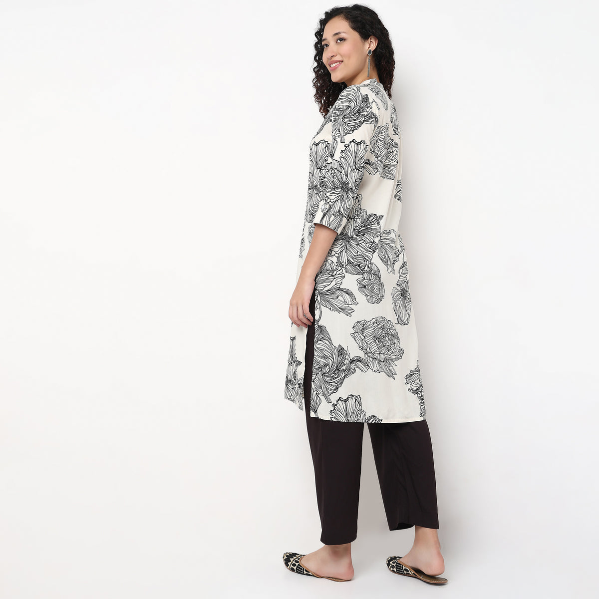 Half Placket Straight Kurta