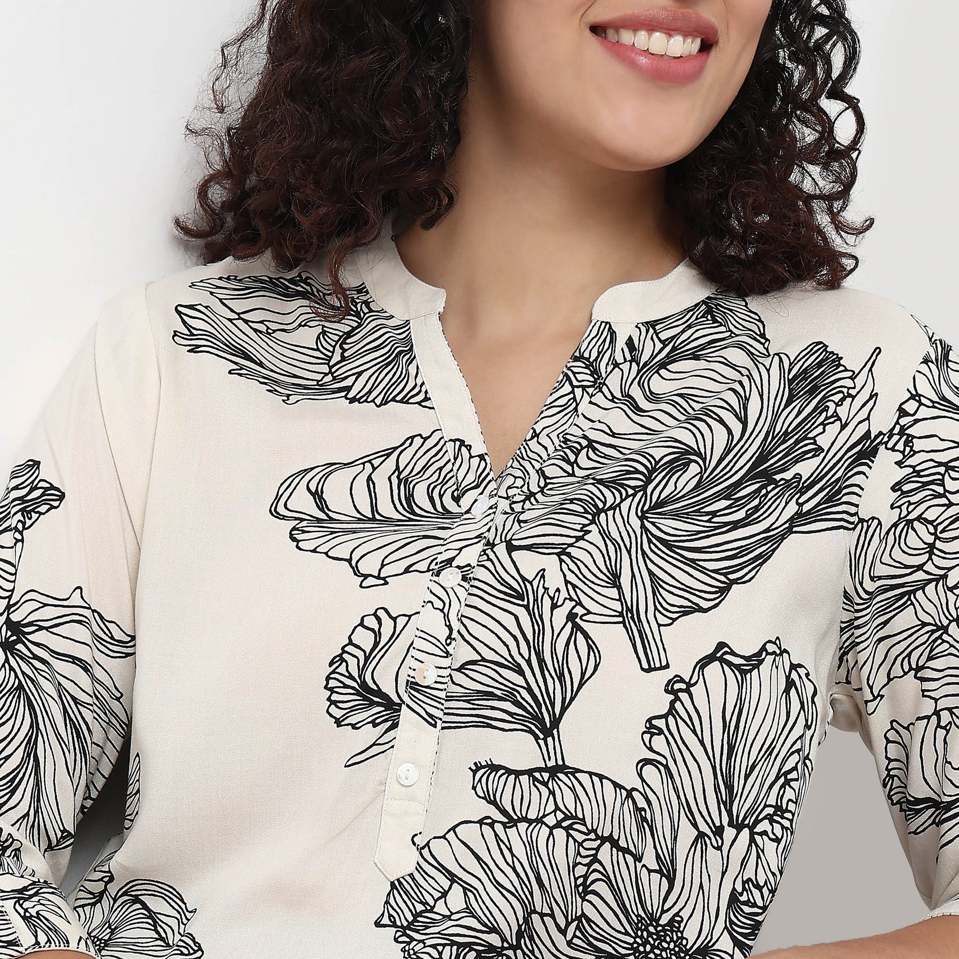 Half Placket Straight Kurta