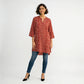 Printed Shirt Collar Short Kurta