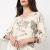 V-Neck With Couching Long Kurta