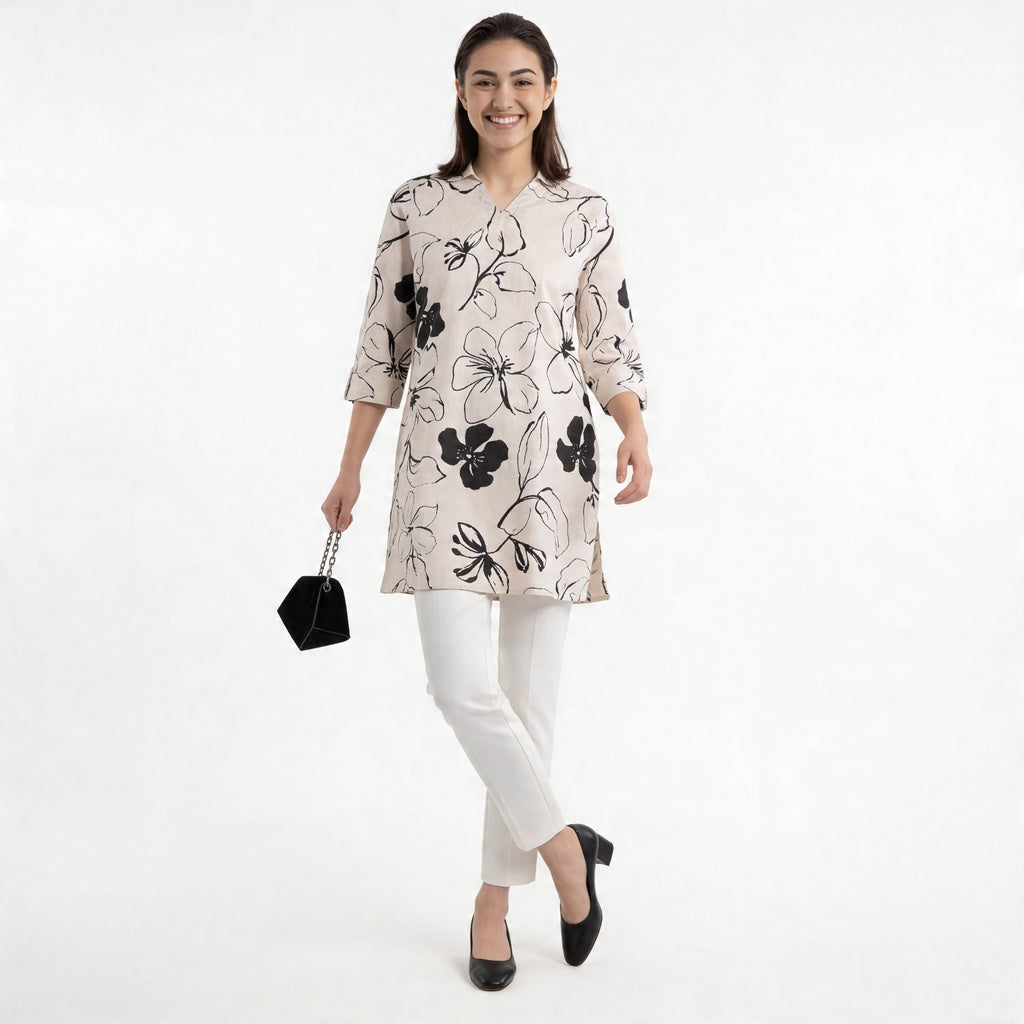 Cotton Printed Short Kurta