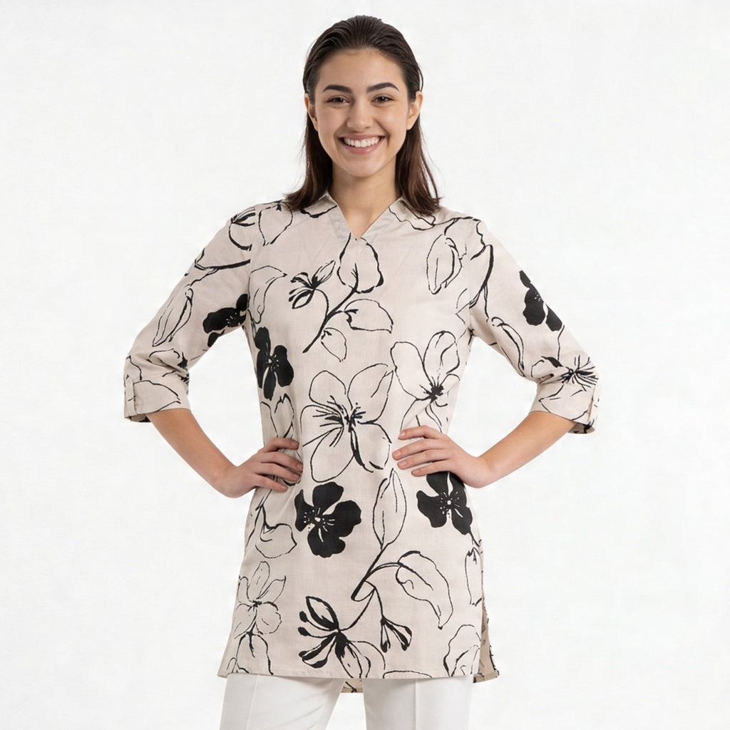 Cotton Printed Short Kurta