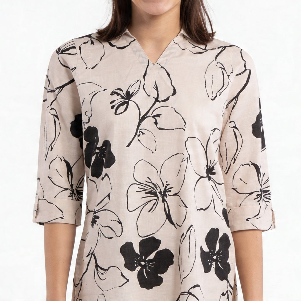 Cotton Printed Short Kurta