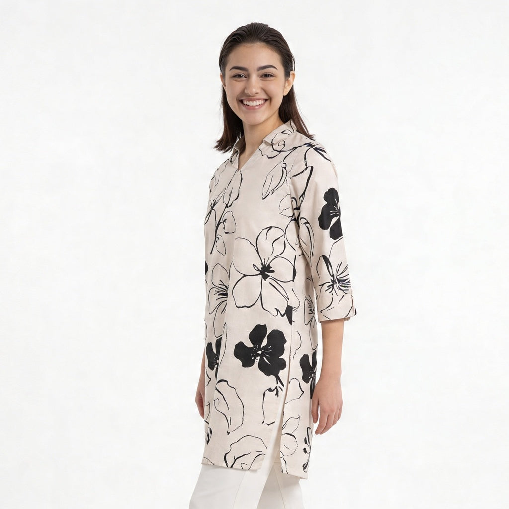 Cotton Printed Short Kurta